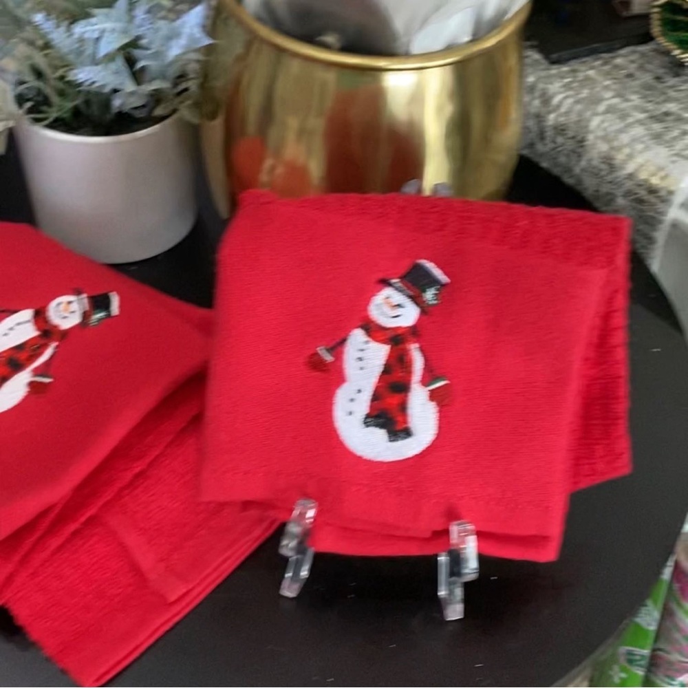 Snowman wash cloth